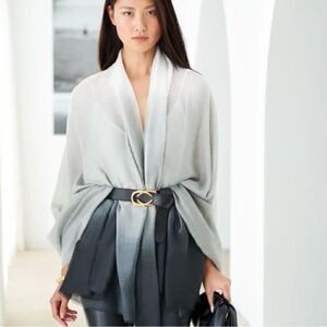 NWT-Cushnie One Size Grey Horizon Ombre Scarf Women's Rachel Zoe Curateur Box